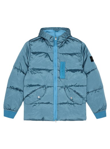 Pufferjacka Stone Island Hooded Down Jacket Blå | 771543619 V0046