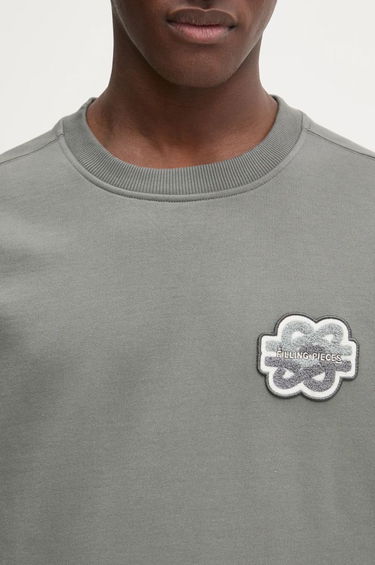 Sweater Filling Pieces Filling Pieces Gowtu Crewneck Sweatshirt with Applique Grå | 74533926002, 6