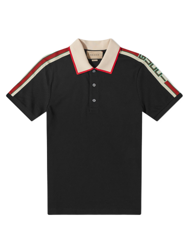 Polotröja Gucci Taped Logo Polo Svart | 500972-X9M38-1106