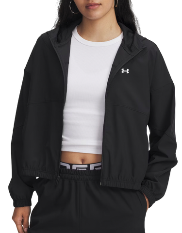 Vindjacka Under Armour UA Rival Woven Cropped Hooded Jacket Svart | 6004849-005, 0