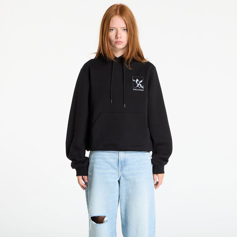 Sweatshirt DAILY PAPER Daily Paper Shadow Grid Hoodie Svart | 2521098