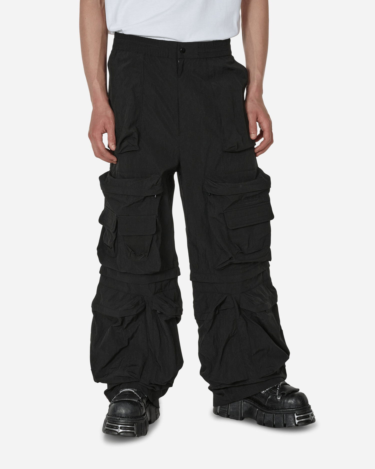 Cargo byxor Diesel Wrinkled Nylon Canvas Cargo Pants Svart | A105030HJAE 9XX, 1
