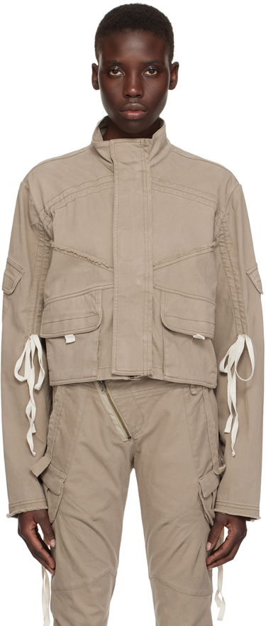 Jacka Ottolinger Ottolinger Drawstring Crop Jacket Beige | 0904001, 0