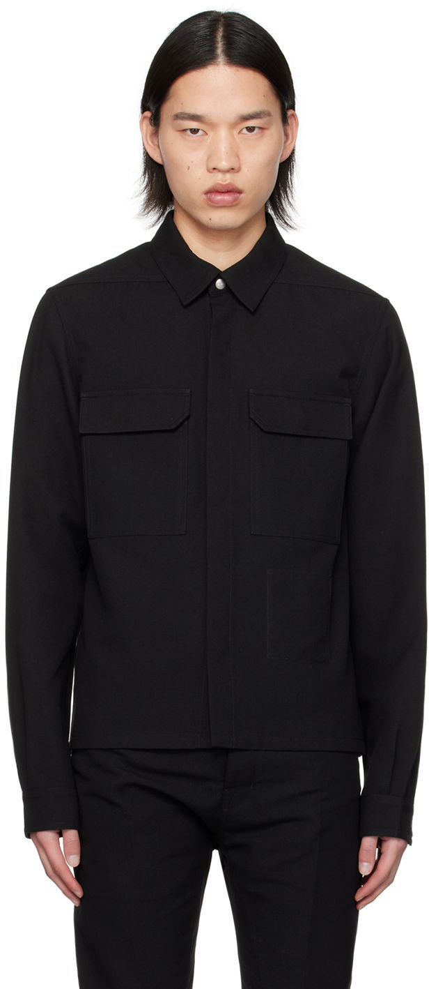 Skjorta Rick Owens Rick Owens Cropped Shirt Svart | RL01D3234 TWRP