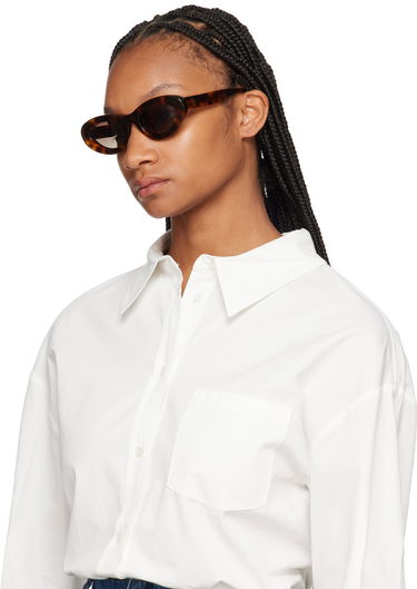 Solglasögon Anine Bing ANINE BING Roma Oval Sunglasses Brun | A-12-10090-TTI3, 3