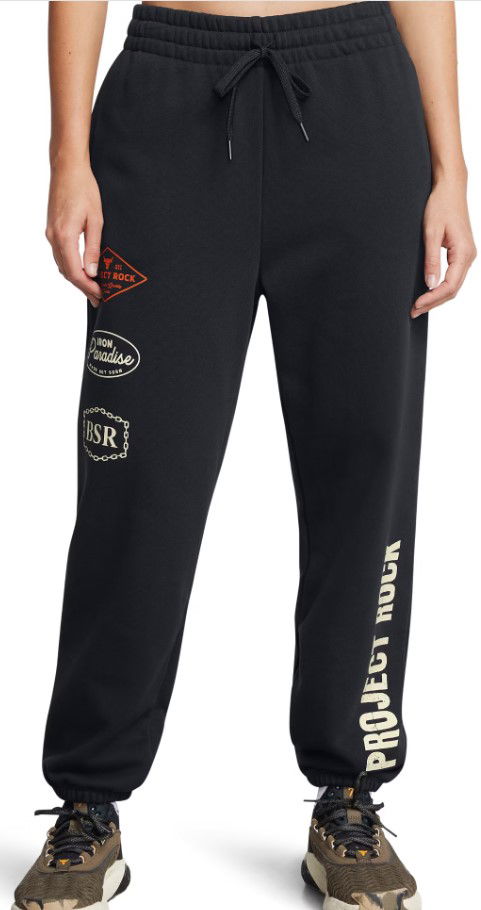 Träningsbyxor Under Armour Project Rock Heavyweight Pants Svart | 1386445-001