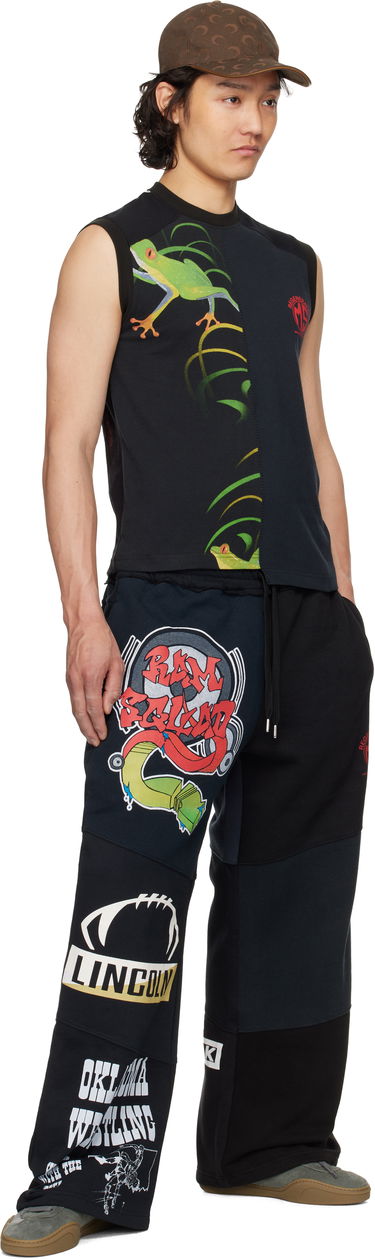 Träningsbyxor Marine Serre Marine Serre Regenerated Graphic Patchwork Sweatpants Svart | UPA051B UJER0007, 3