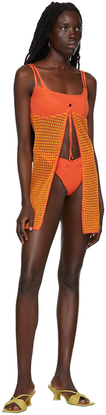 Badkläder GUIZIO Guizio Crochet Camisole Mini Dress Orange | TCC 1, 3