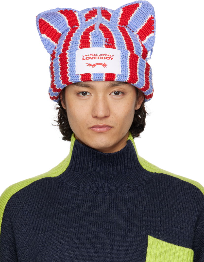 Mössa Charles Jeffrey Loverboy Charles Jeffrey LOVERBOY Chunky Knit Ears Beanie Flerfärgad | 54130307