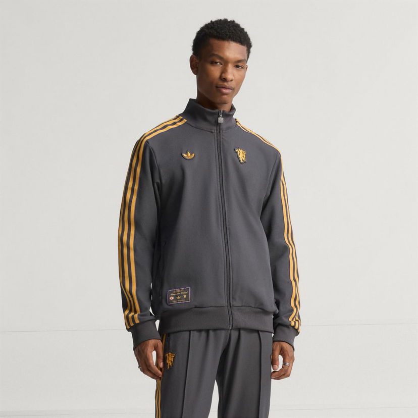 Träningsoverall adidas Performance Manchester United Terrace Icons Track Top Grå | JN2816