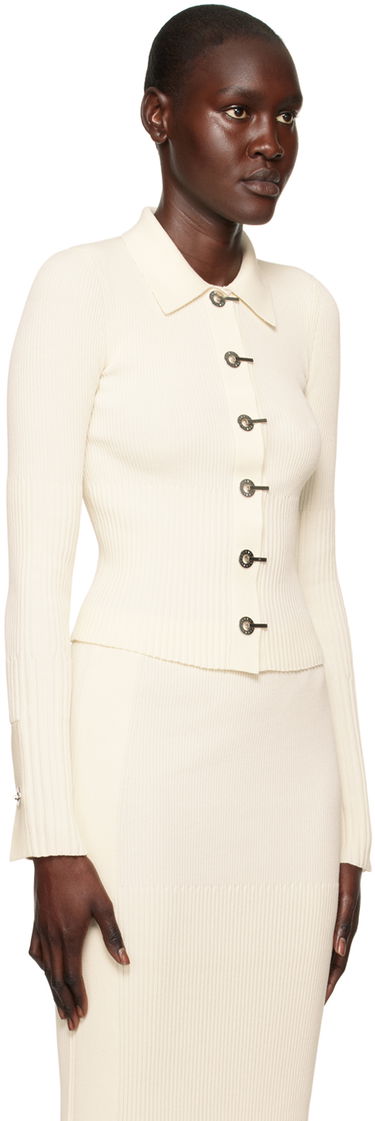 Sweater Dion Lee Gradient Rib Long Sleeve Cardigan Orange | A7663R23, 4