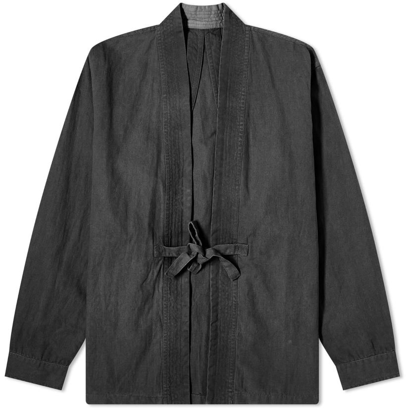 Skjorta Maharishi Hemp Embroded Hanten Shirt Svart | 4605-BLK