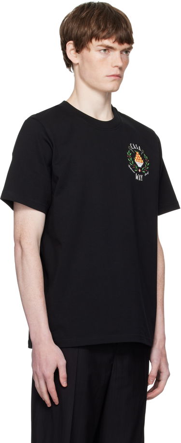 T-shirt Casablanca Casablanca 'Casa Way' Graphic Short-Sleeve T-Shirt Svart | MPF25-JTS-001-27-EX-FLANNELS, 1