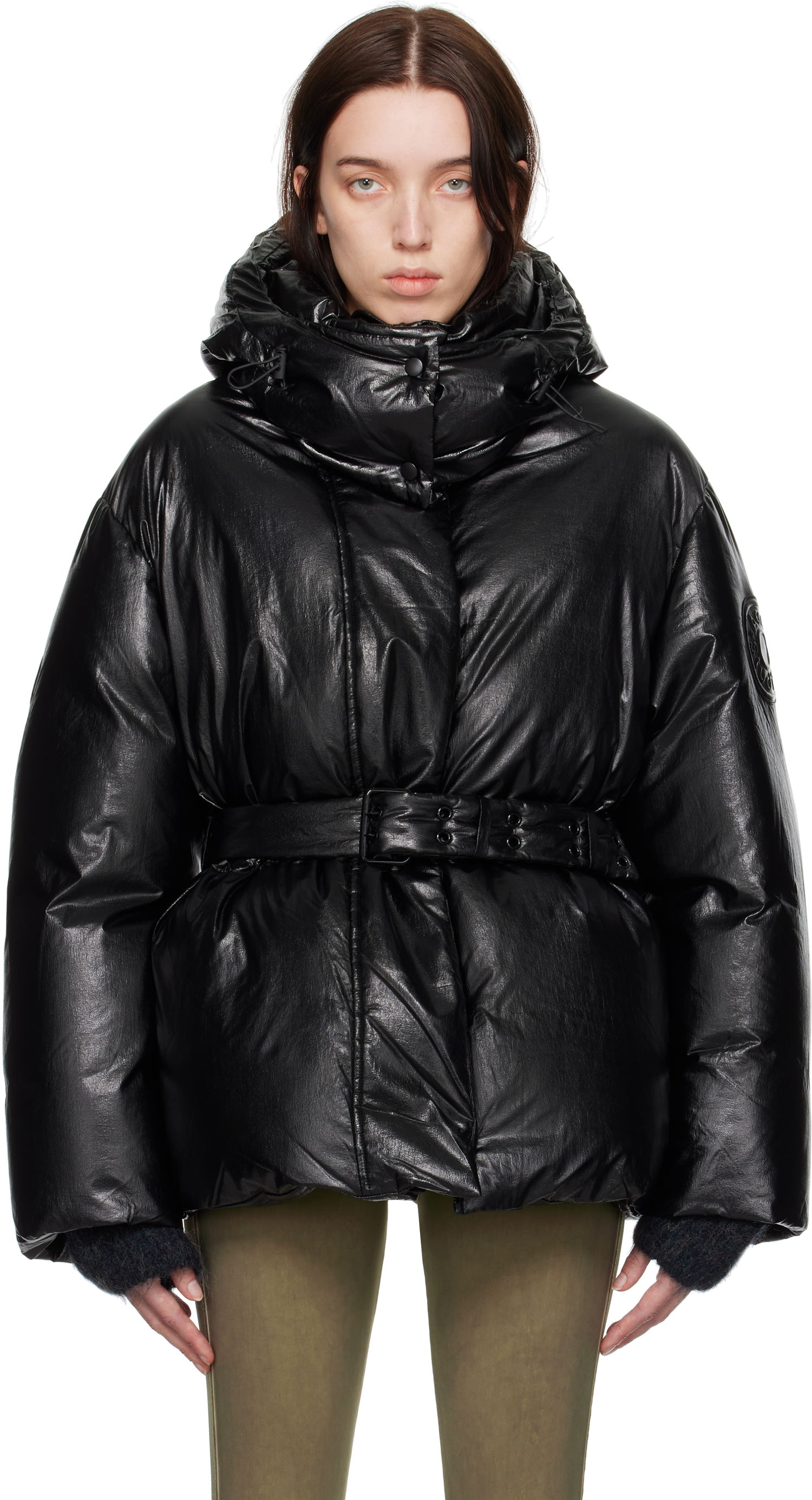 Pufferjacka Acne Studios Hooded Puffer Down Jacket Svart | A90609-, 0