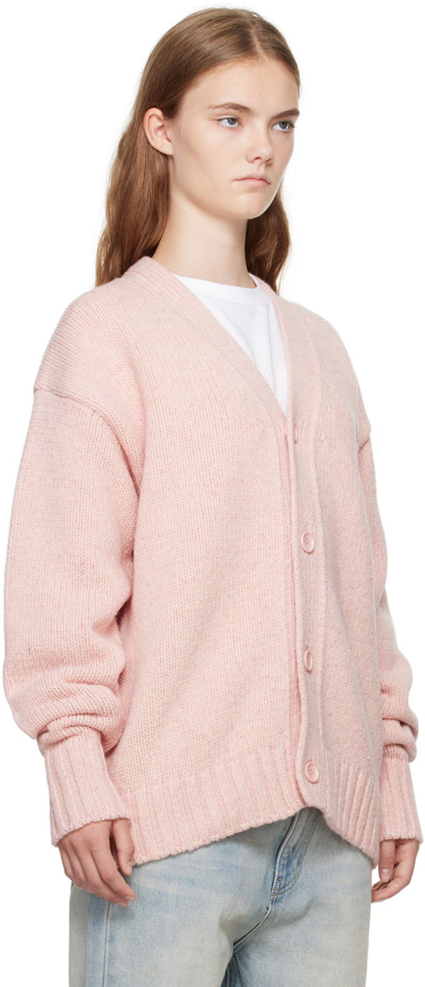 Sweater We11done Chunky V-Neck Cardigan Rosa | WD-KC2-24-627-U-LP, 1