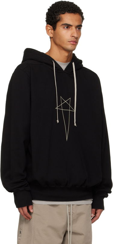 Sweatshirt Rick Owens DRKSHDW Penta Oversized Hoodie Svart | DU02E7262 FEP3P, 1