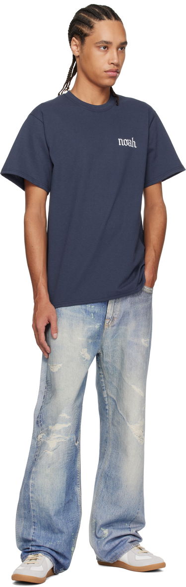 T-shirt Noah Noah Gothic 'N' T-Shirt Mörkblå | T260SS25NVY, 3