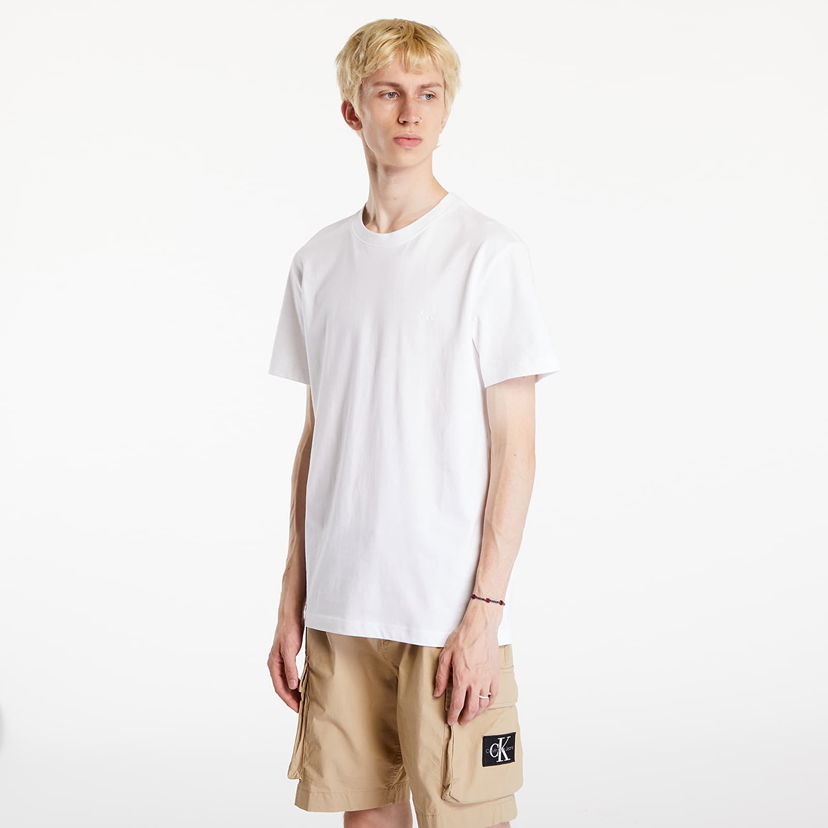 T-shirt CALVIN KLEIN Euphoric Monologo Tee Bright White Vit | J30J325683 YAF