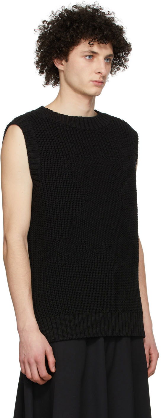 Sweater We11done We11done Knit Monster Vest Svart | WD-KV1-22-607-U-BK, 1