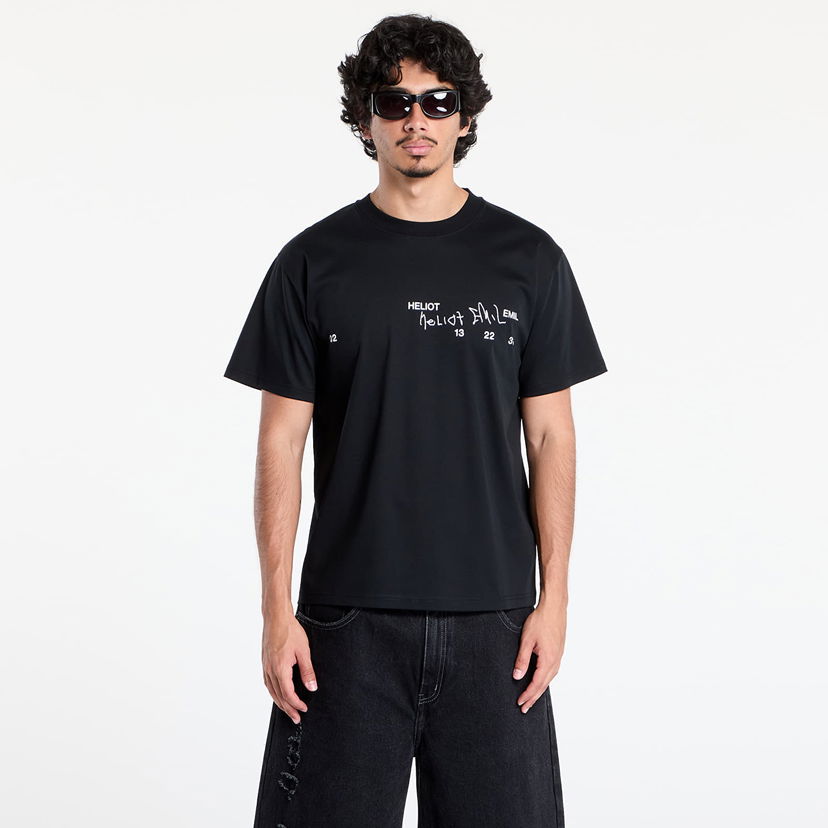 T-shirt HELIOT EMIL HELIOT EMIL Fulgens T-Shirt Svart | PREAW25_M_09_141_BLK01