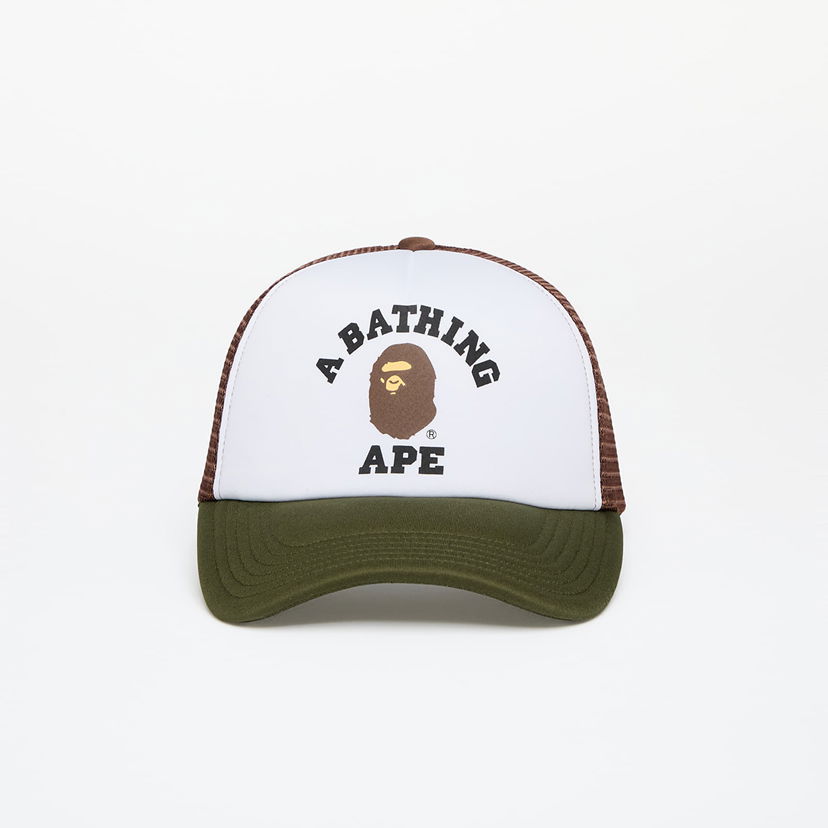 Keps BAPE A BATHING APE College Mesh Cap Olive Drab Grön | 001CPK301004M OLD