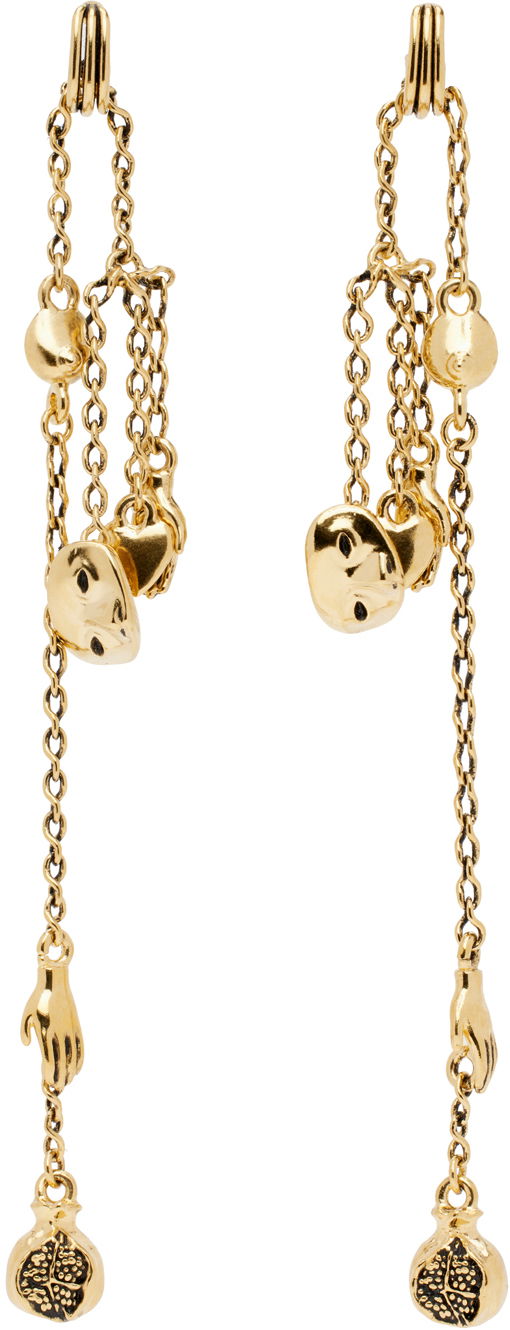 Örhängen LEMAIRE Lemaire Estampe Chain Drop Earrings Metallisk | JW0016 LO036