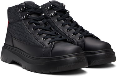 Sneakers och skor BOSS HUGO Printed-Logo Faux-Leather Boots Svart | 50552644, 3