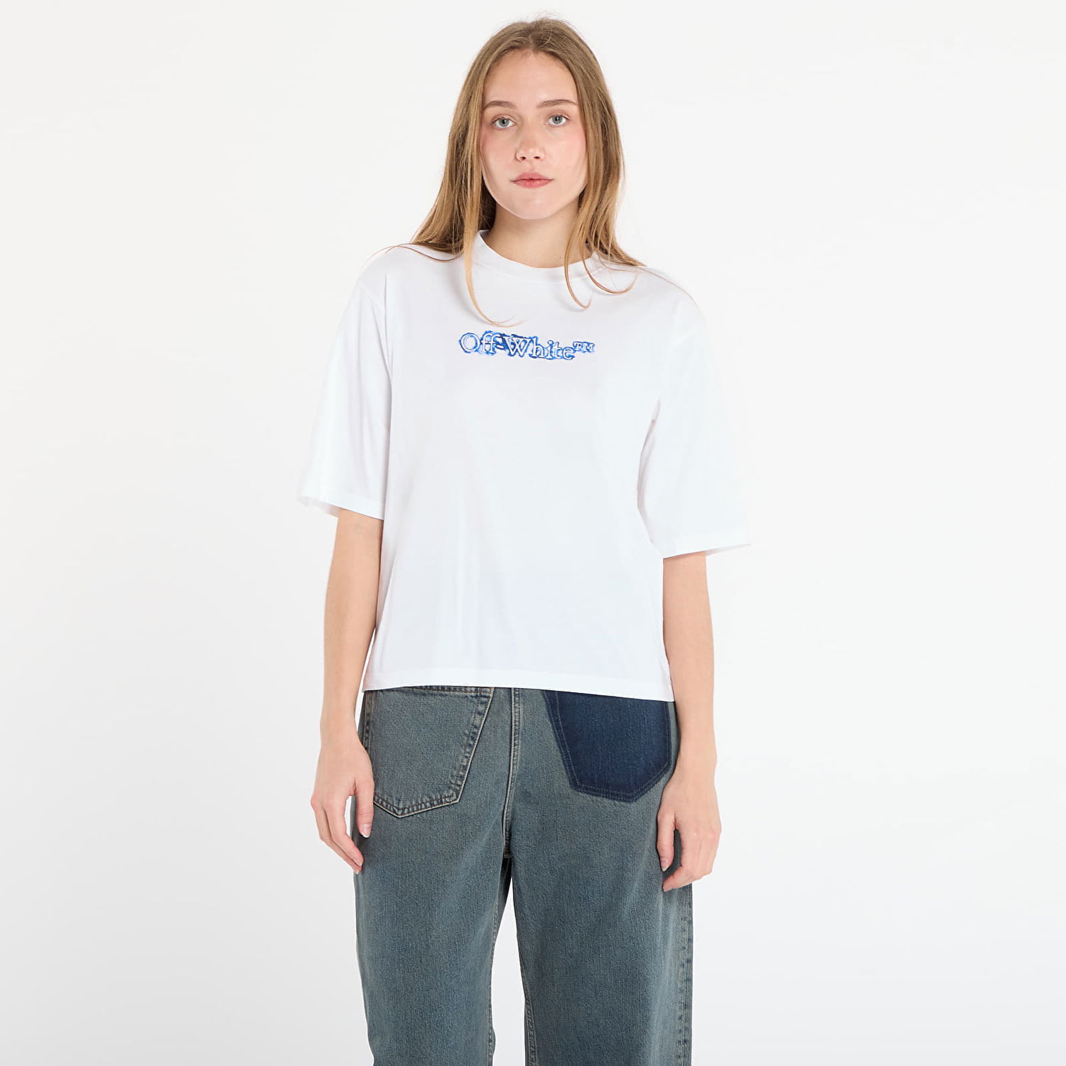 T-shirt Off-White Off-White Cloudy Arrow Boxy T-Shirt Vit | OWAA124F25JER0040147, 0