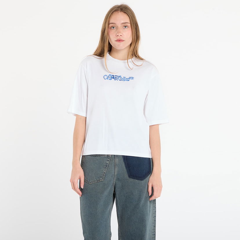 T-shirt Off-White Off-White Cloudy Arrow Boxy T-Shirt Vit | OWAA124F25JER0040147