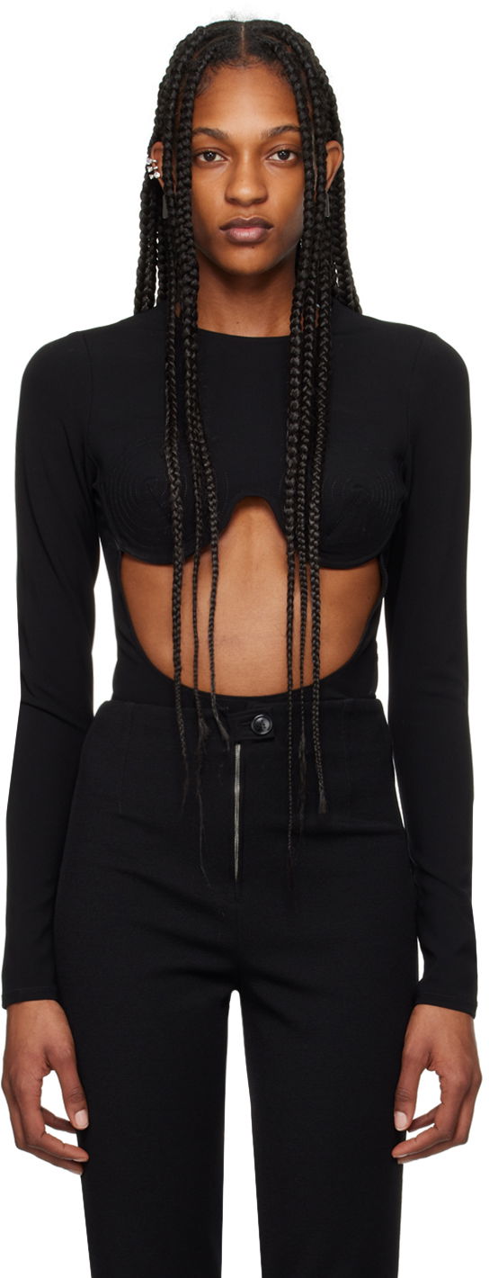 Kropp Jean Paul Gaultier Gaultier Cone Bra Bodysuit Svart | 24/25-F-BD017-J053-00
