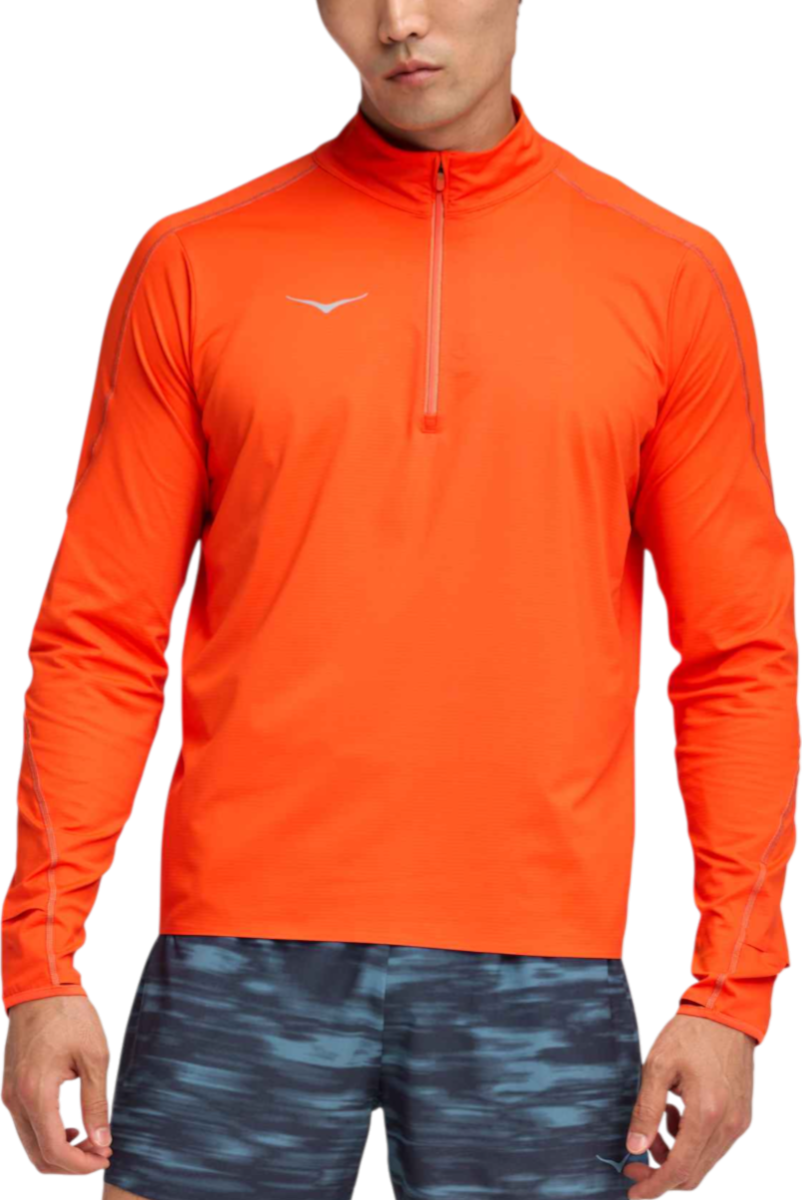 Sweatshirt Hoka One One Hoka GlideTech Quarter Zip Top Orange | 1164156-lva