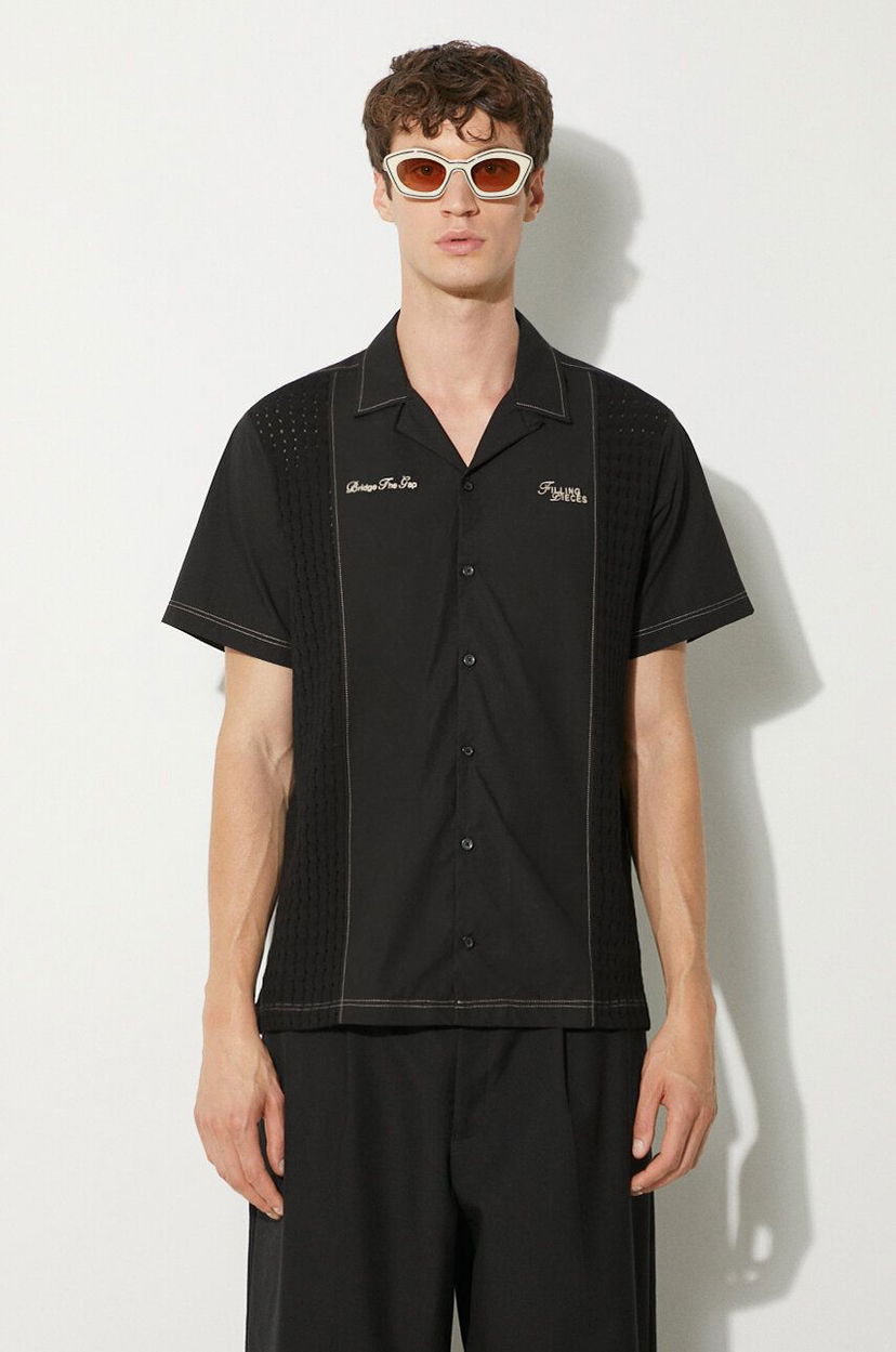 Skjorta Filling Pieces Shirt Svart | 98733981861