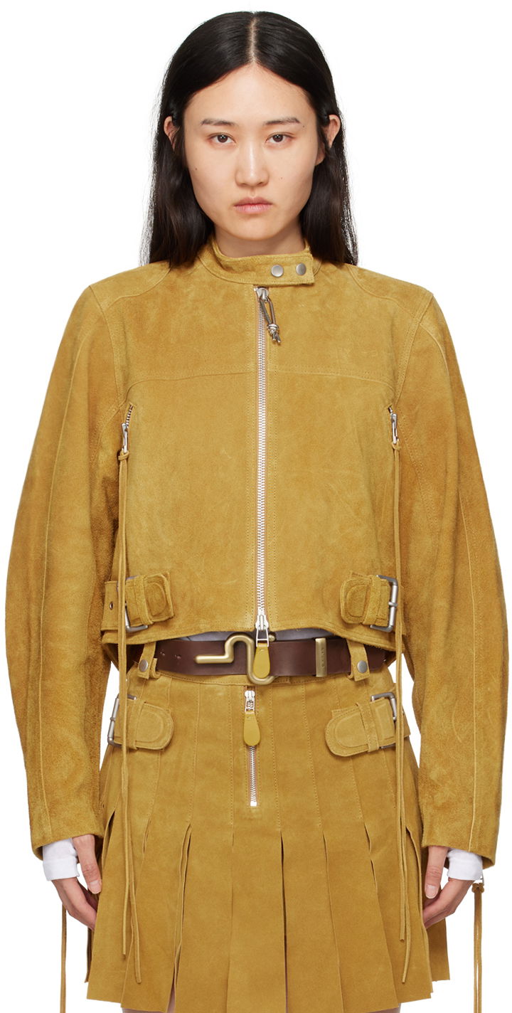 Jacka Eytys EYTYS Uma Cropped Suede Jacket Gul | A322001