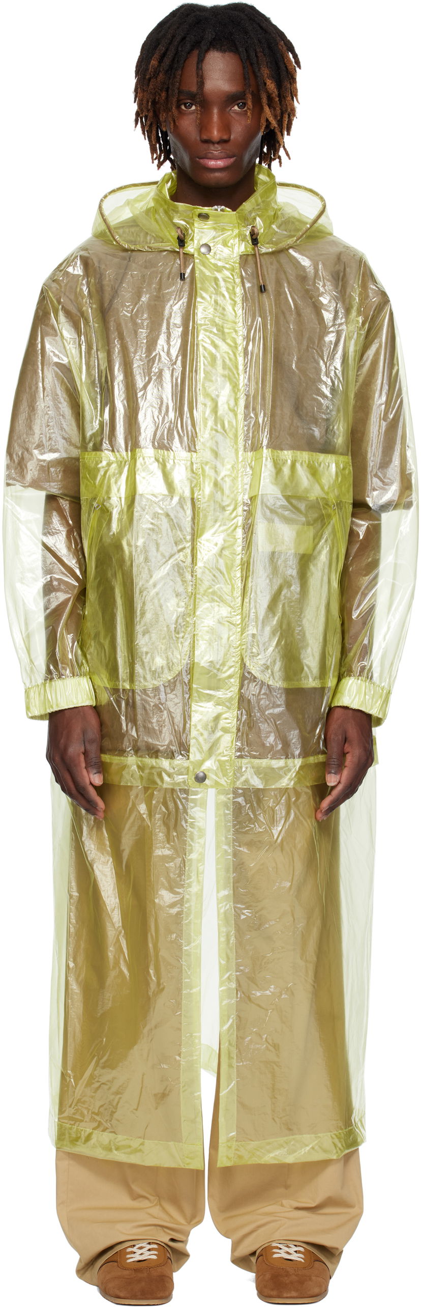 Regnrock Dries Van Noten Dries Van Noten Sheer Taffeta Coat Gul | 251-020552-1258