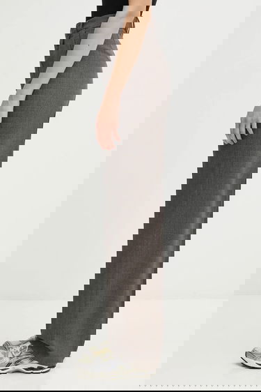 Byxor Maison Margiela Wool Pleated High Waist Wide-Leg Trousers Brun | S62KB0247.M35636.001F, 1