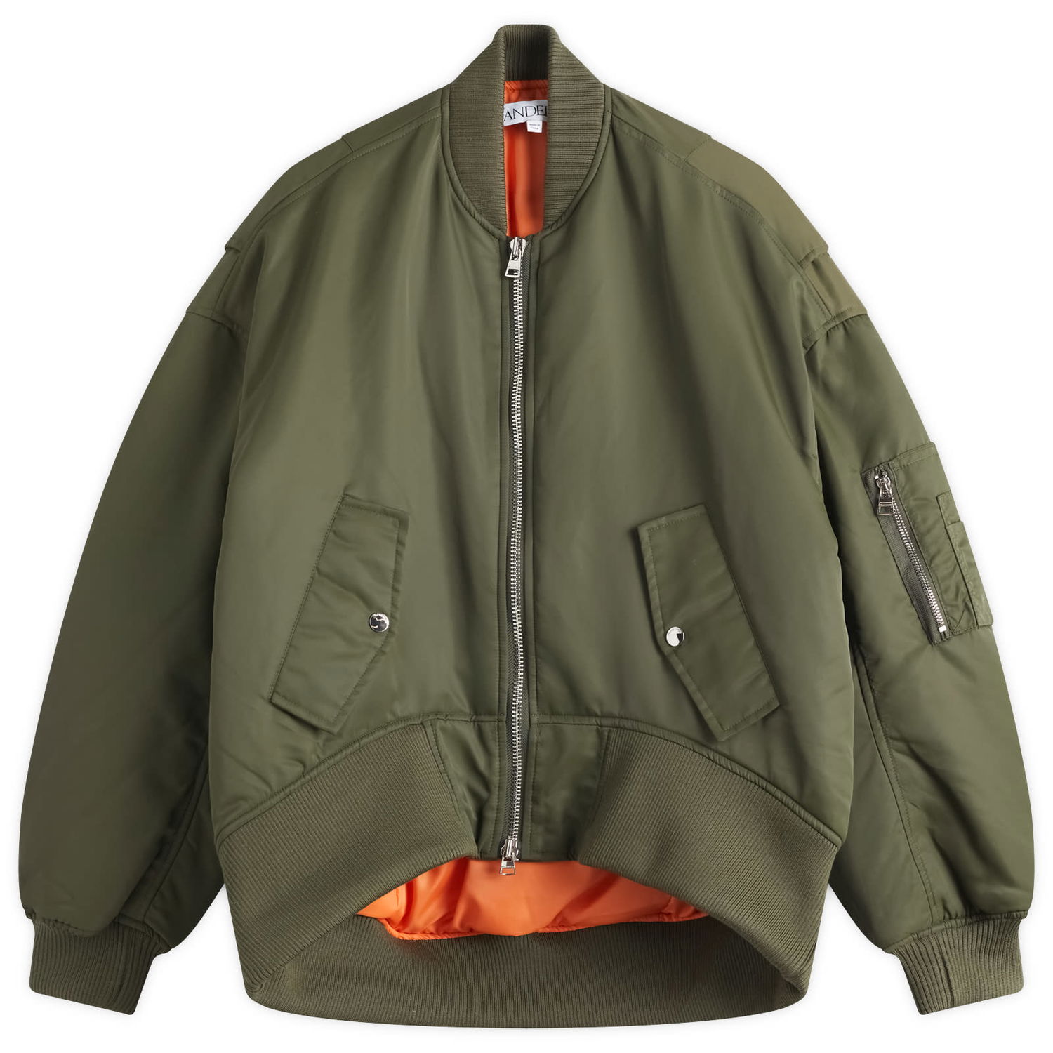 Bomberjacka JW Anderson JW Anderson Oversized Curved Hem Bomber Jacket, Size 10 Grön | JK0381-PG1696-595, 1