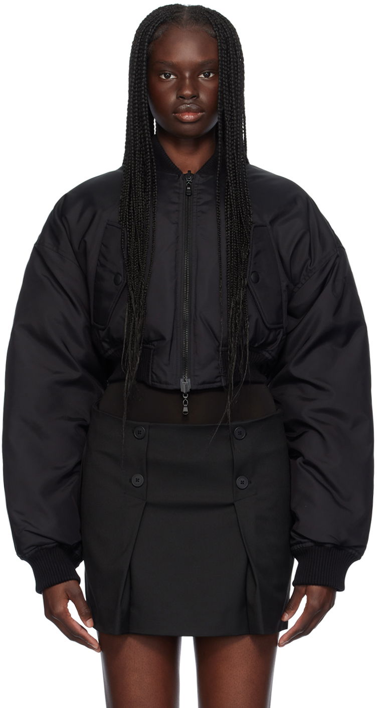 Bomberjacka WARDROBE.NYC Crop Reversible Down Bomber Jacket Svart | W4075PC