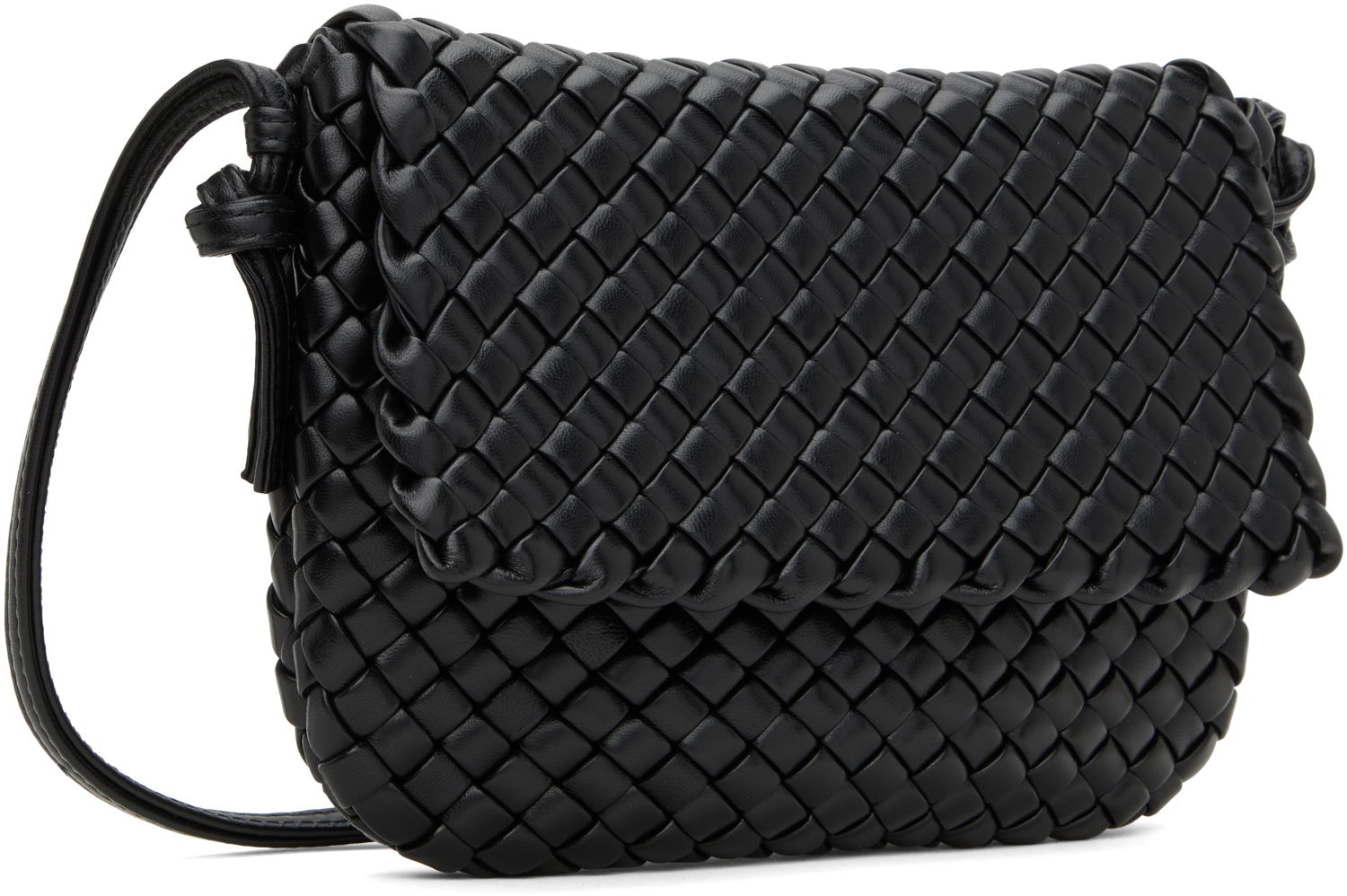 Axelväska Bottega Veneta Bottega Veneta Cobble Intrecciato Messenger Bag Svart | 804457-V01D1-8425, 1