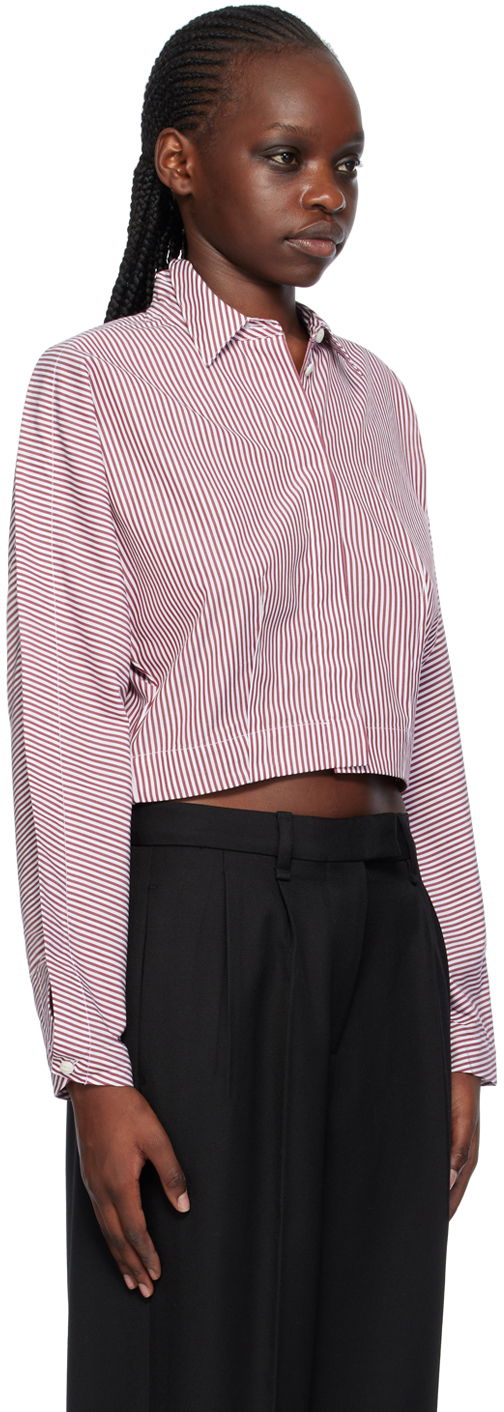Skjorta rag & bone Morgan Striped Cropped Shirt Röd | WAW23HA0214621, 1