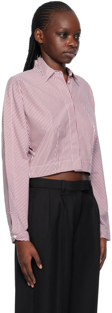 Skjorta rag & bone Morgan Striped Cropped Shirt Röd | WAW23HA0214621, 1