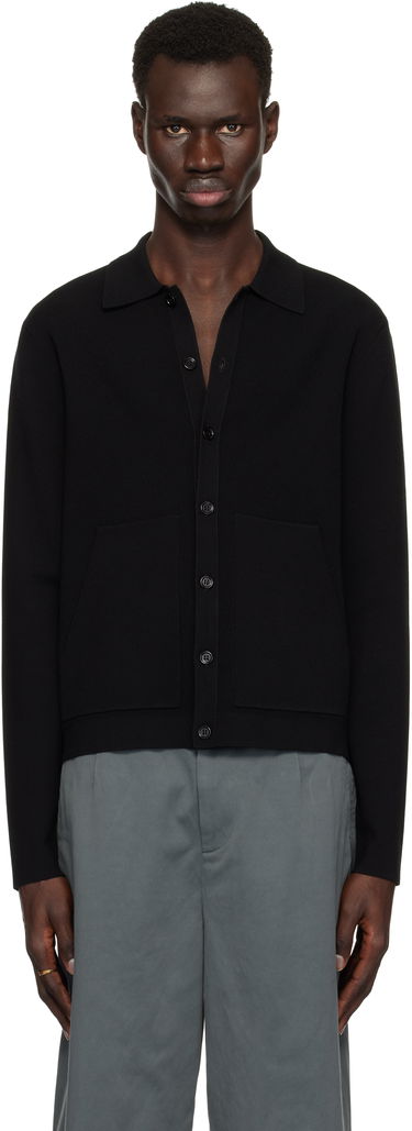 Sweater Dries Van Noten Dries Van Noten Spread Collar Knit Cardigan Svart | 251-021228-1701, 0