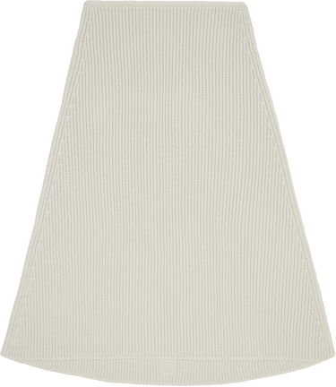 Kjol Rick Owens Rick Owens Concordians Ribbed Knit A-line Skirt Vit | RR02E1491 KWVH, 0