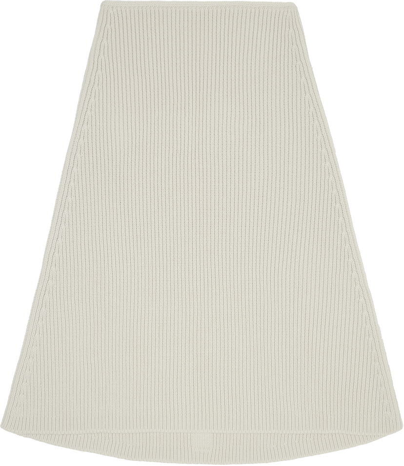 Kjol Rick Owens Rick Owens Concordians Ribbed Knit A-line Skirt Vit | RR02E1491 KWVH