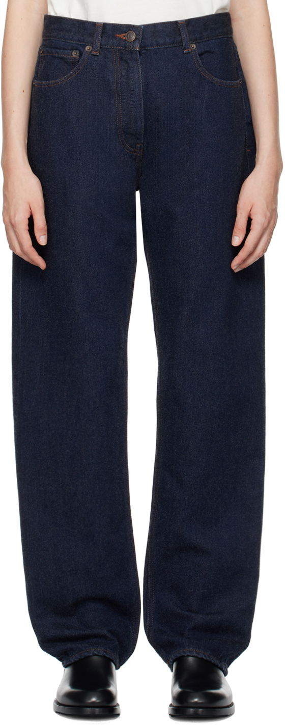 Jeans The Row Berty Indigo Loose-Fit Jeans Blå | 8224-W3434