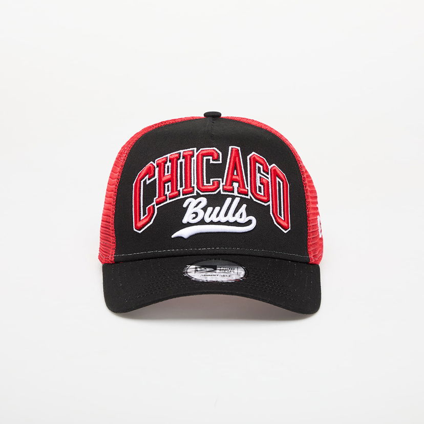 Keps New Era Chicago Bulls NBA Script 9FORTY E-Frame Trucker Adjustable Cap Svart | 60667566