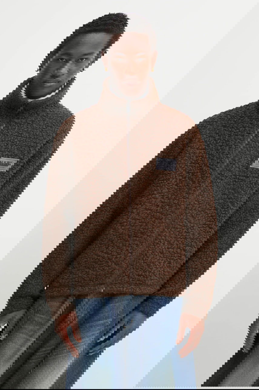 Sweatshirt Napapijri Martine Rose Full-zip Fleece with Wool Blend Brun | NP0A4IG7WT11, 0