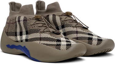 Kläder Burberry Burberry Check Knit Neptune Brun | 8101906, 3