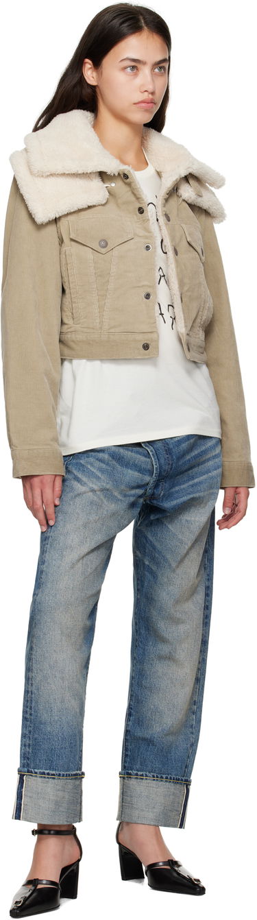 Jacka R13 R13 Sherpa Trucker Jacket Beige | R13WD181-D333A, 3