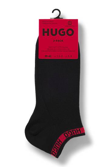 Strumpor BOSS Two-pack of ankle-length socks with logos Svart | 50516394, 1