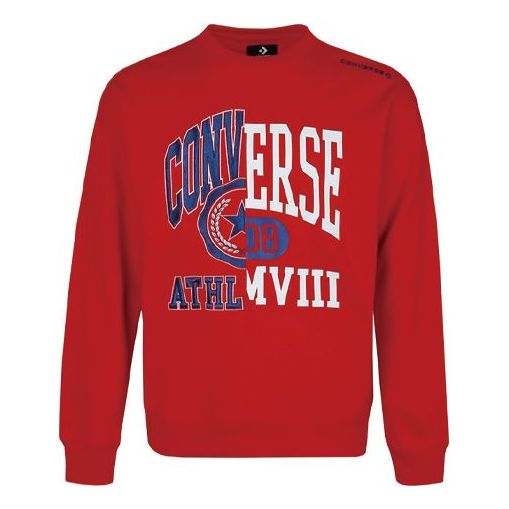 Sweater Converse Converse Logo Sweatshirt Röd | 10018354-A02